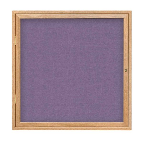 United Visual Products Triple Door Enclosed Radius EZ Tack Board, 72"x48", Satin/Grey UV70055EZ-GREY-SATIN